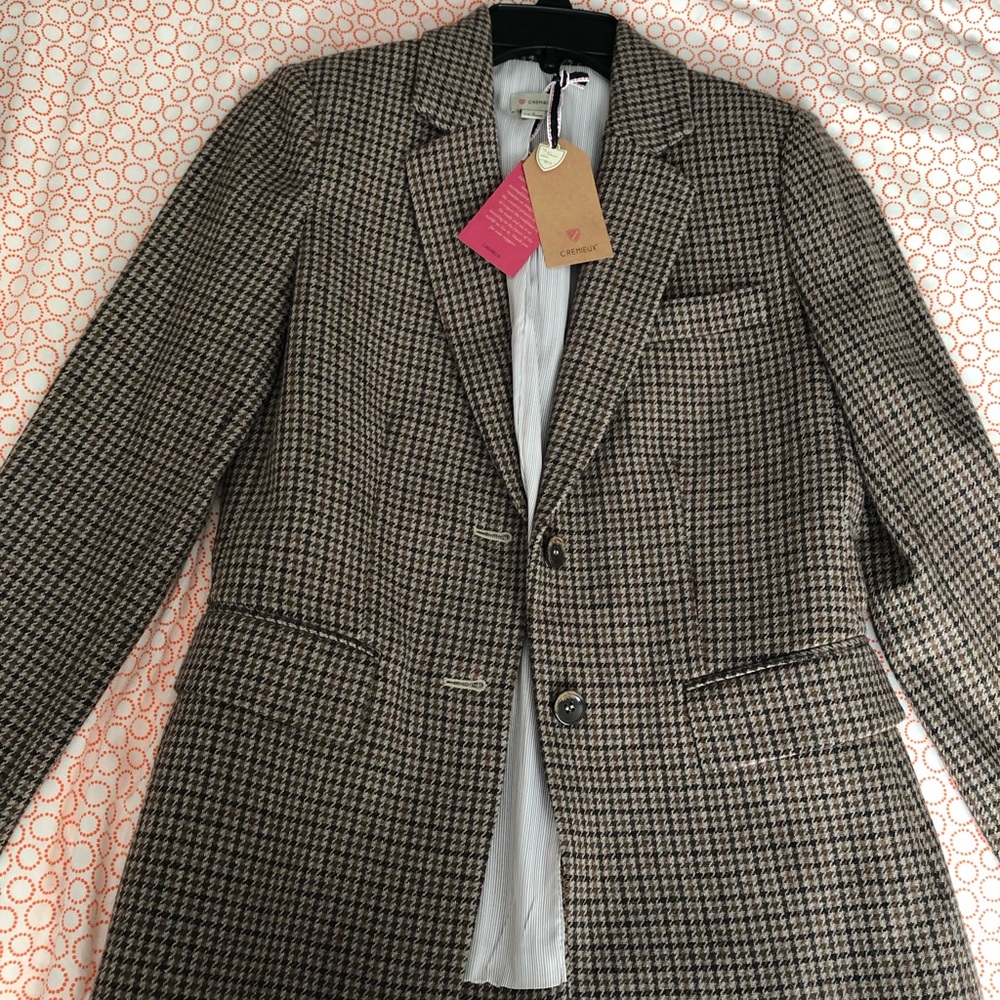BRAND NEW women’s Cremieux Plaid Wool Blazer